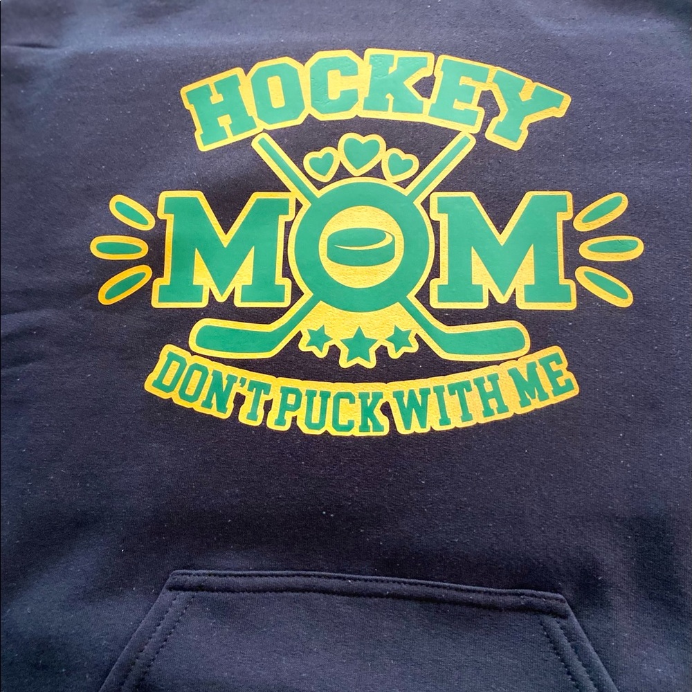 Mom hockey hoodie 50% cotton 50% polyester